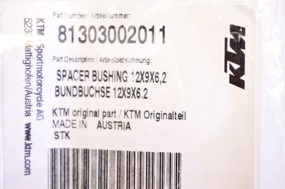 OEM KTM 81303002011 Spacer Bushing 12x9x6.2 NOS
