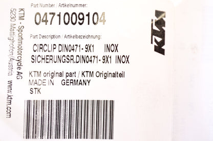New OEM KTM Circlip 9x1 QTY 2 NOS