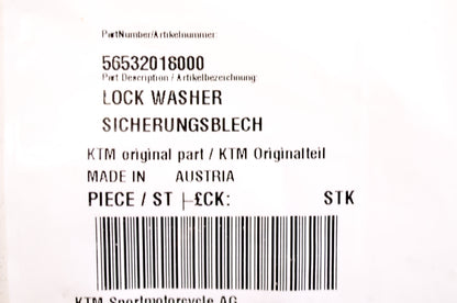 OEM KTM 56532018000 Lock Washer