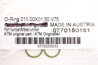 OEM KTM 770150151 O-Ring 15.00X1.50 Viton NOS