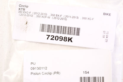 OEM KTM 9130112 Piston Circlip NOS