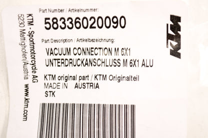 New OEM KTM Vacuum Connection 6x1 NOS