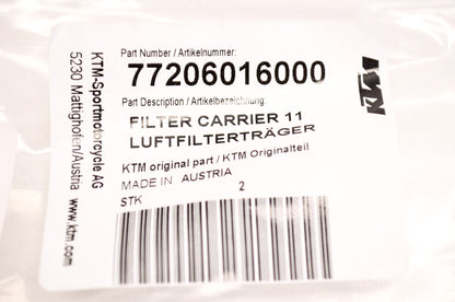 OEM KTM 77206016000 Filter Carrier NOS