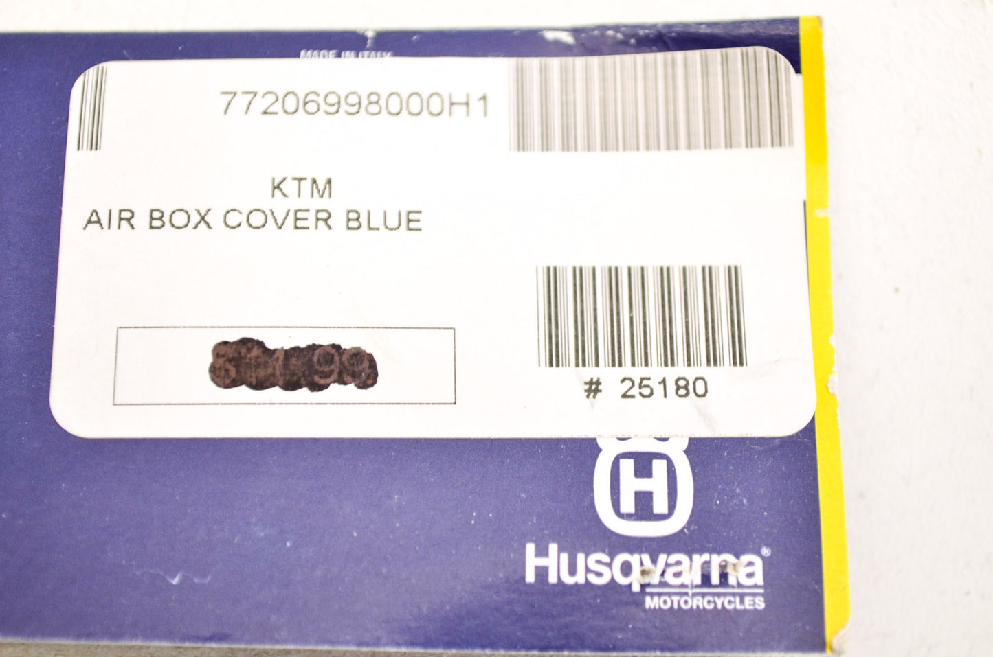 OEM KTM 77206998000H1 Blue Air Filter Box Cover Husqvarna NOS
