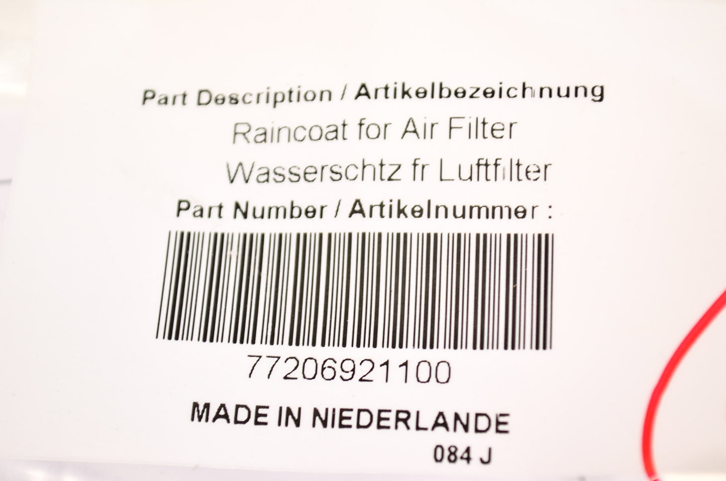 OEM KTM 77206921100 Air Filter Rain Cover NOS