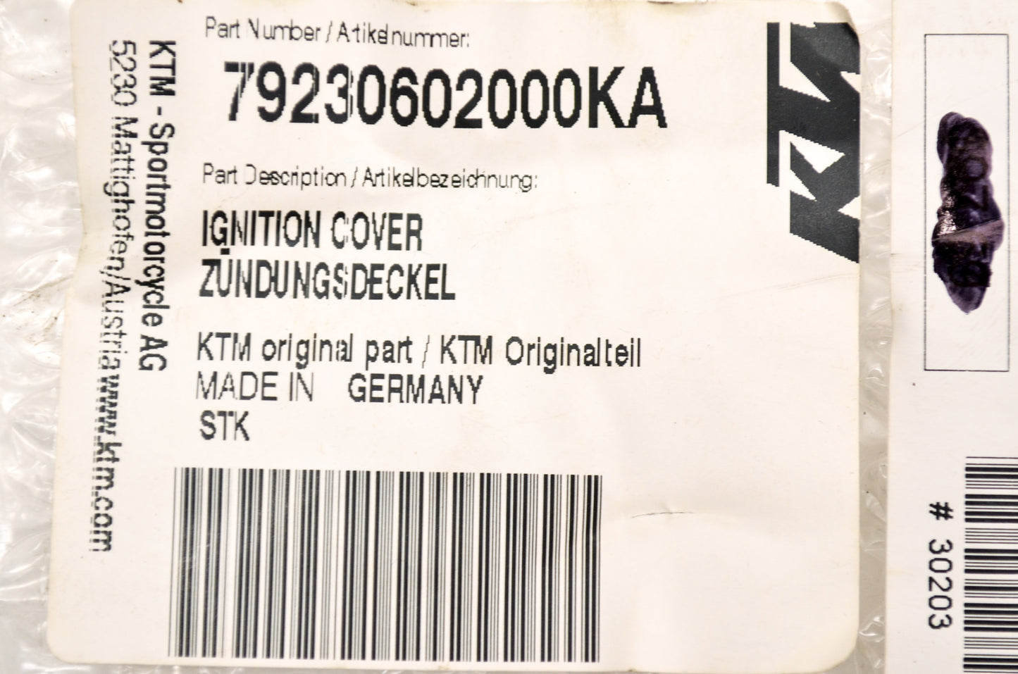 Ignition Cover NOS