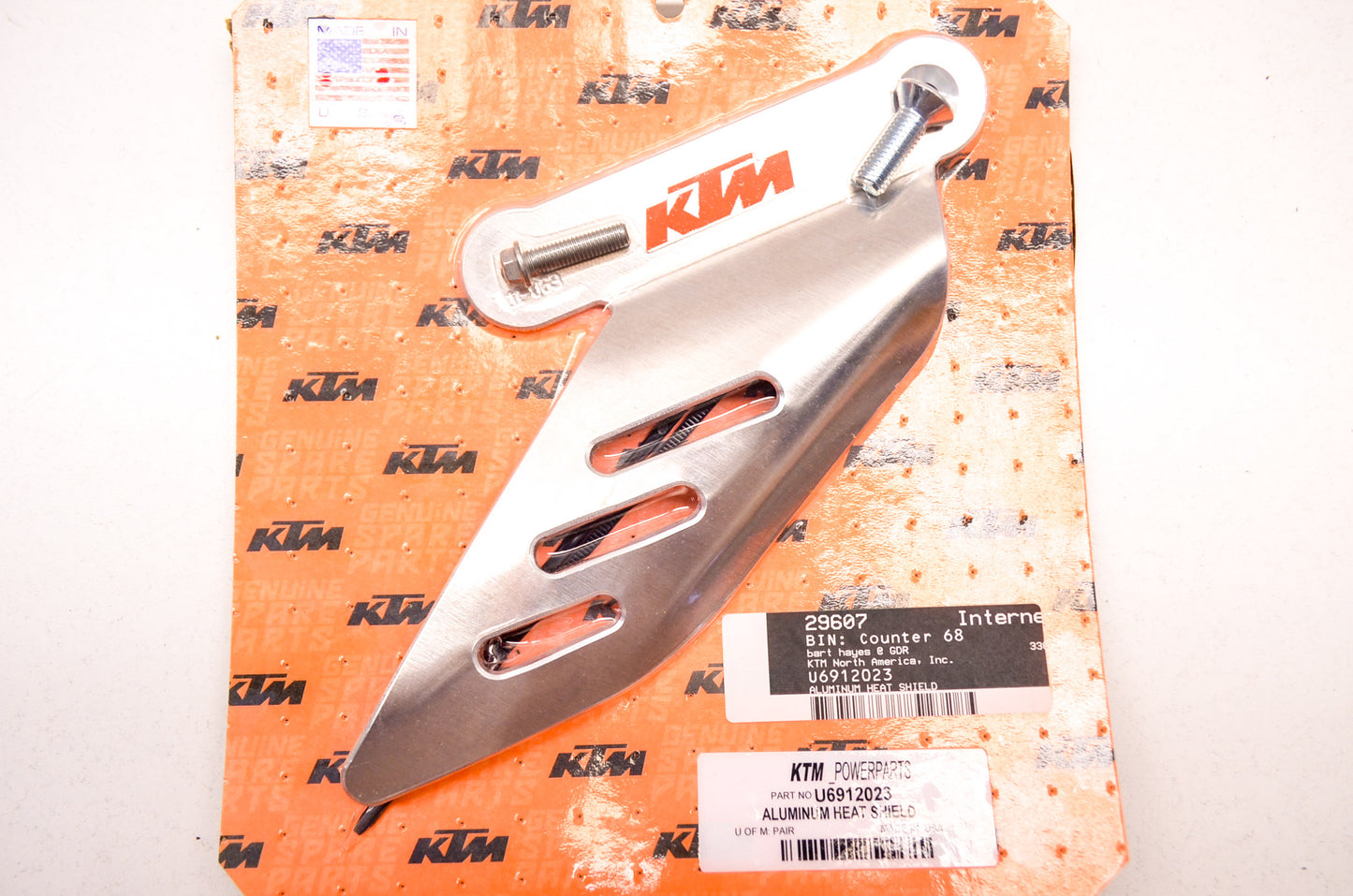 New OEM KTM U6912023 Aluminum Heat Shield NOS