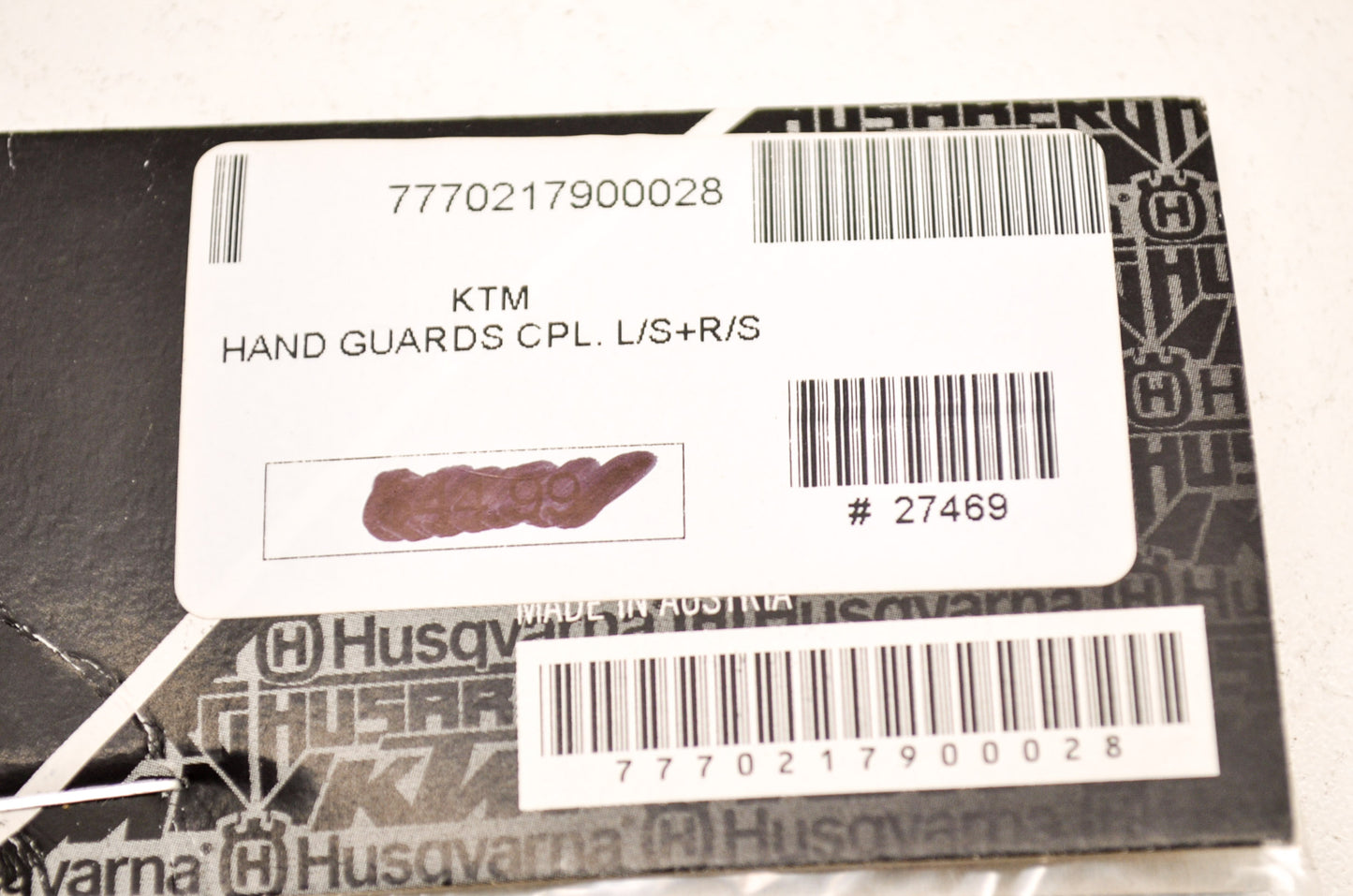 Black and White Handguard Kit 300 XCW NOS