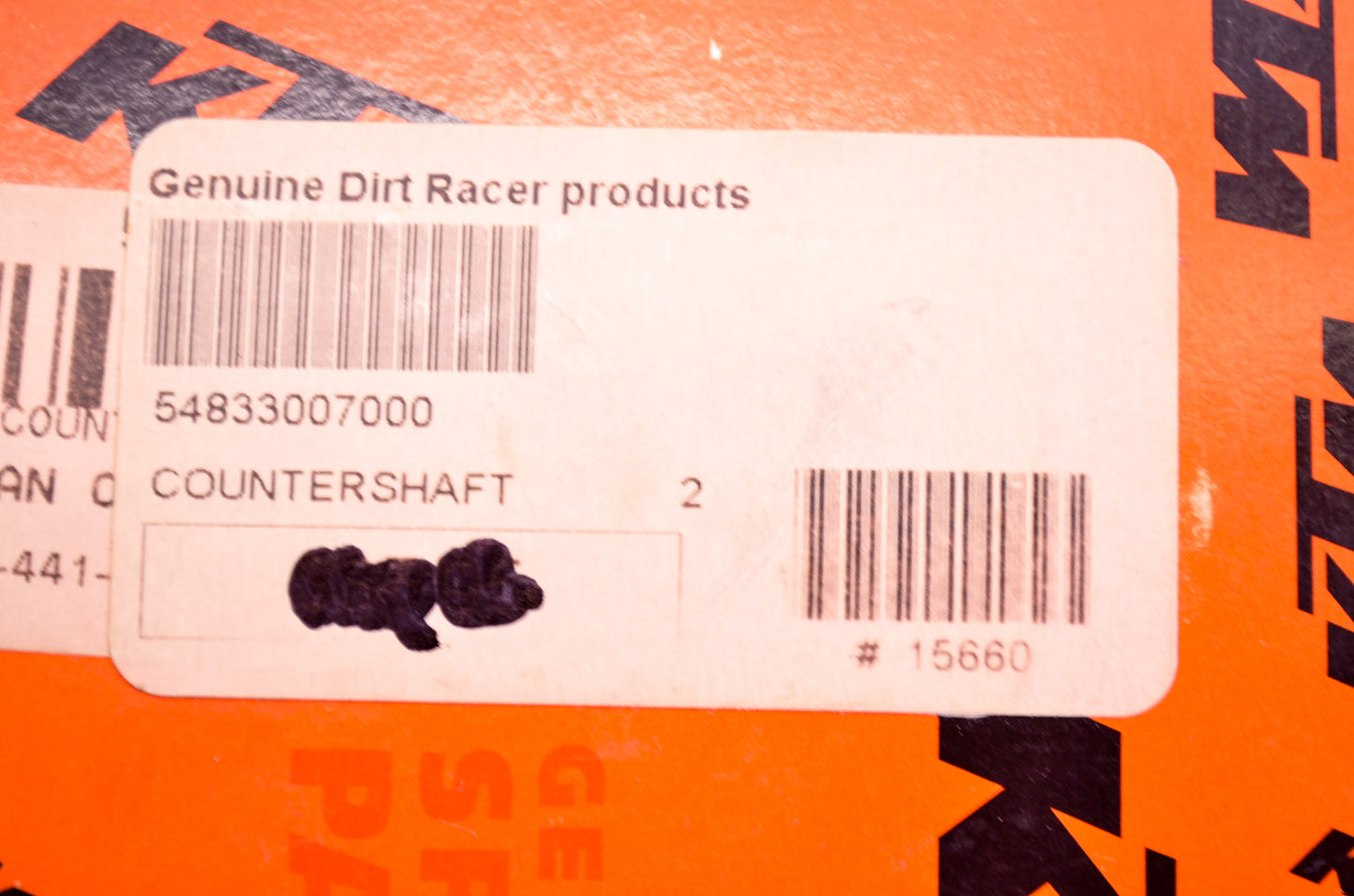 OEM KTM 54833007000 Countershaft NOS