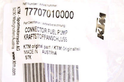 OEM KTM 77707010000 Fuel Pump Connector NOS