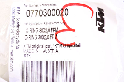 OEM KTM 770300020 O-Ring 30X2.0 FPM NOS