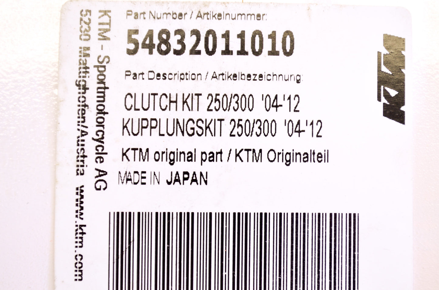 OEM KTM 54832011010 Clutch Kit NOS