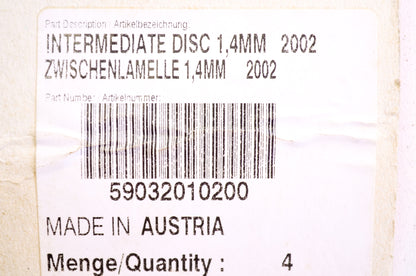 OEM KTM 59032010200 Intermediate Disc 1.4mm Qty 4 NOS