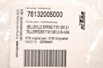 OEM KTM 78132005000 Belleville Spring 71x115x1.5 NOS