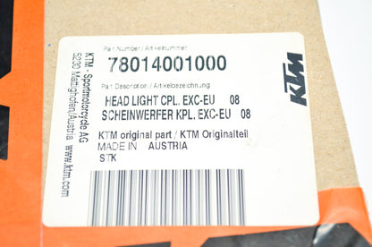 New OEM KTM Complete Headlight NOS