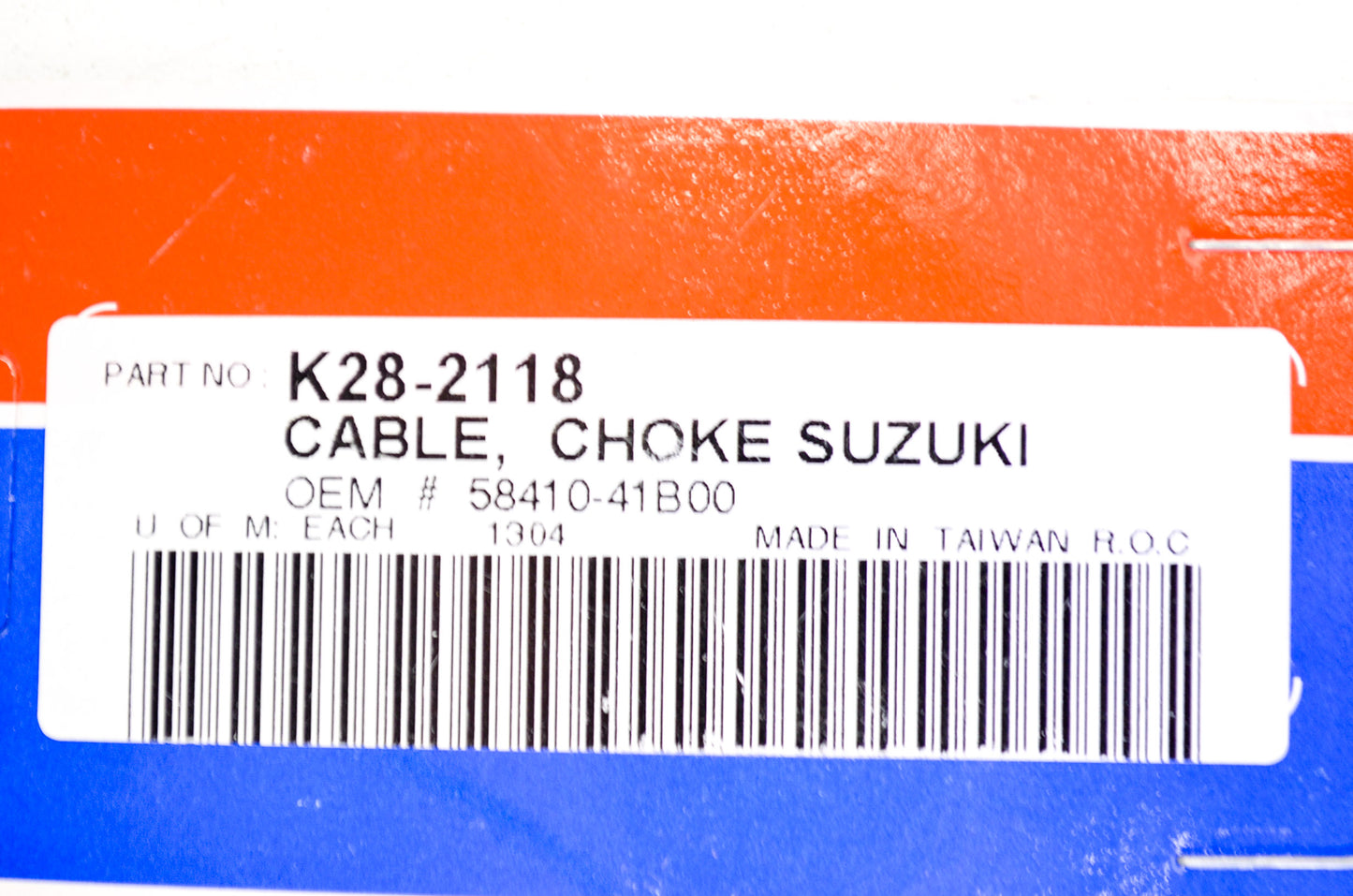 New Parts Unlimited Suzuki Choke Cable NOS