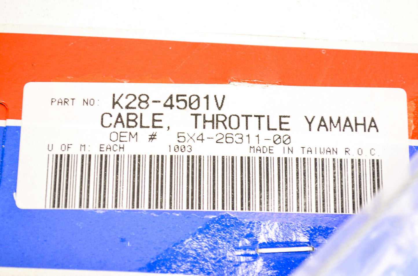 New Parts Unlimited Yamaha Throttle Cable NOS