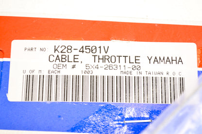 New Parts Unlimited Yamaha Throttle Cable NOS
