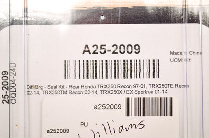 Moose Racing A25-2009, 25-2009 Rear Differential Bearing and Seal Kit NOS