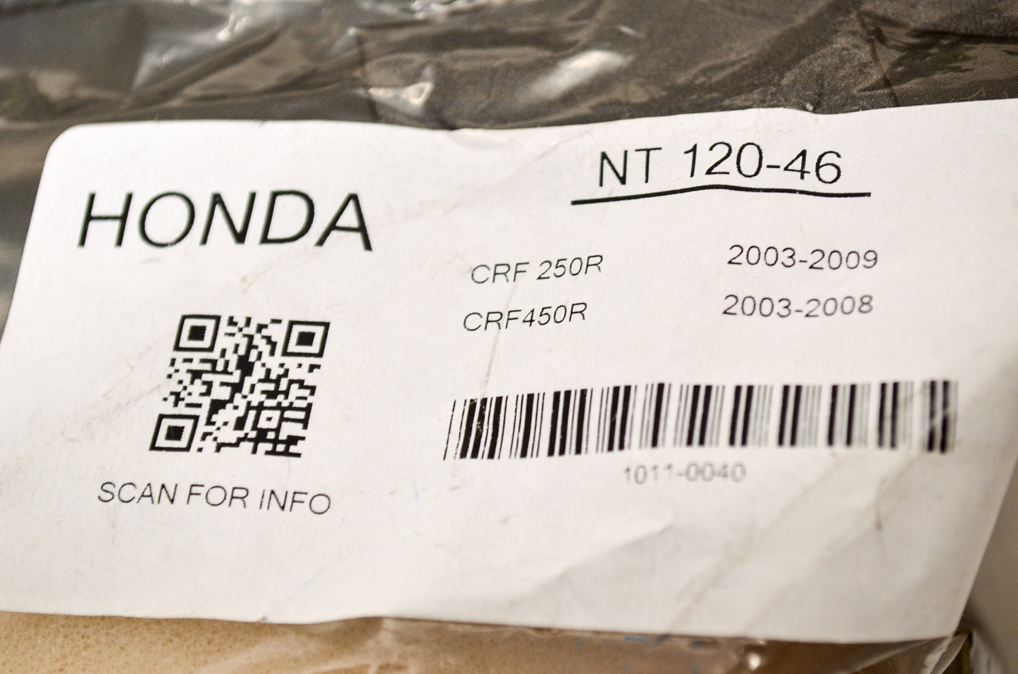 No Toil 1011-0040, NT120-46 Air Filter CRF 250R 450R NOS