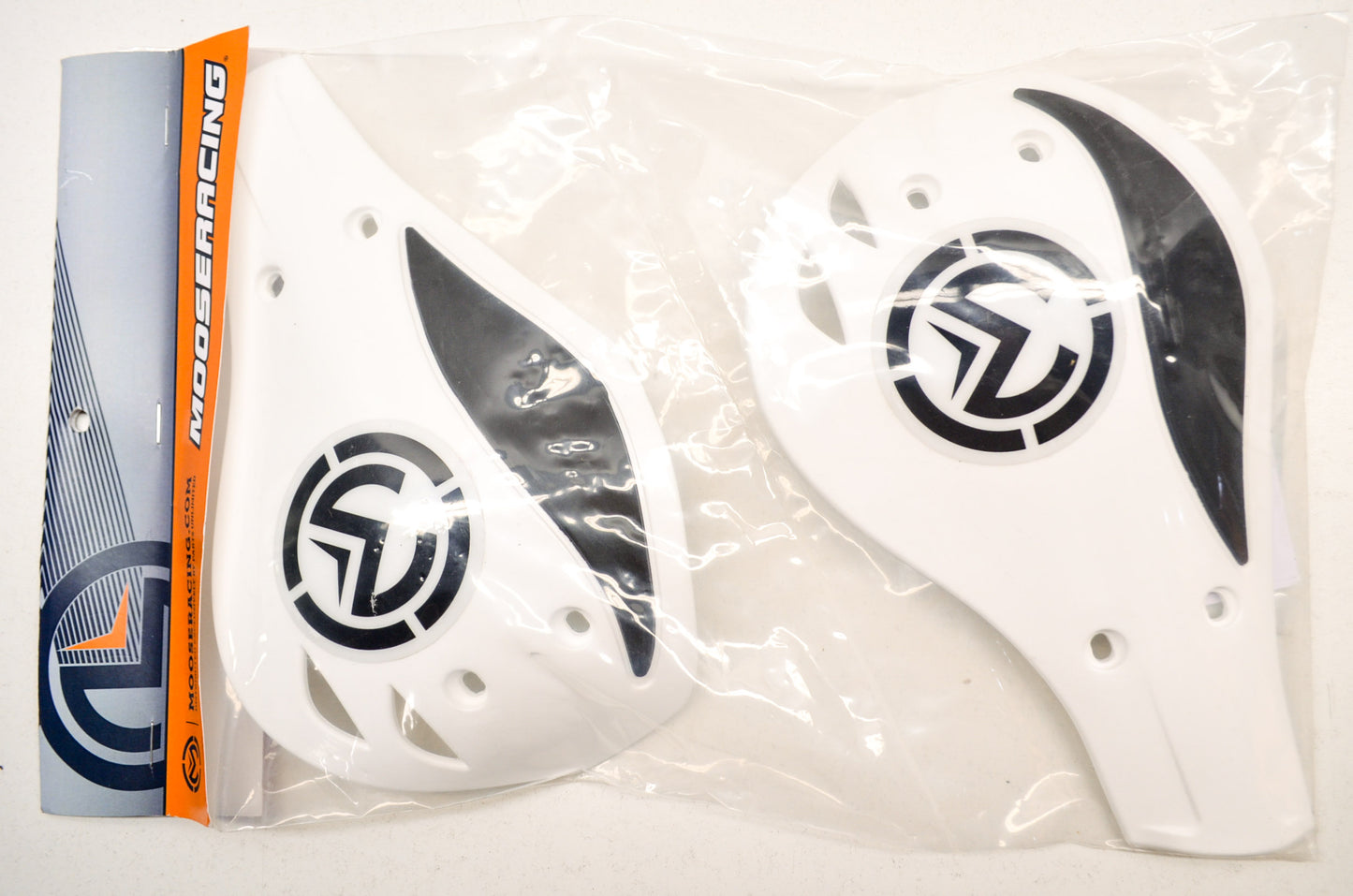 New Moose Racing Handguard Deflector Kit White/Black NOS