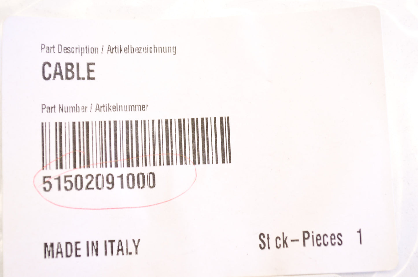 New OEM KTM Throttle Cable NOS