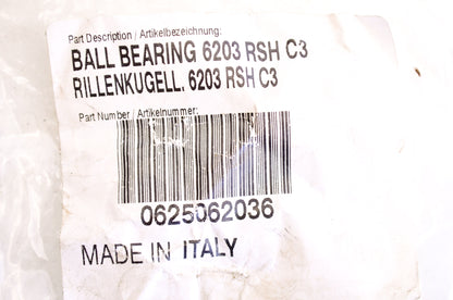 OEM KTM 625062036 Ball Bearing 6203 RSH C3 NOS