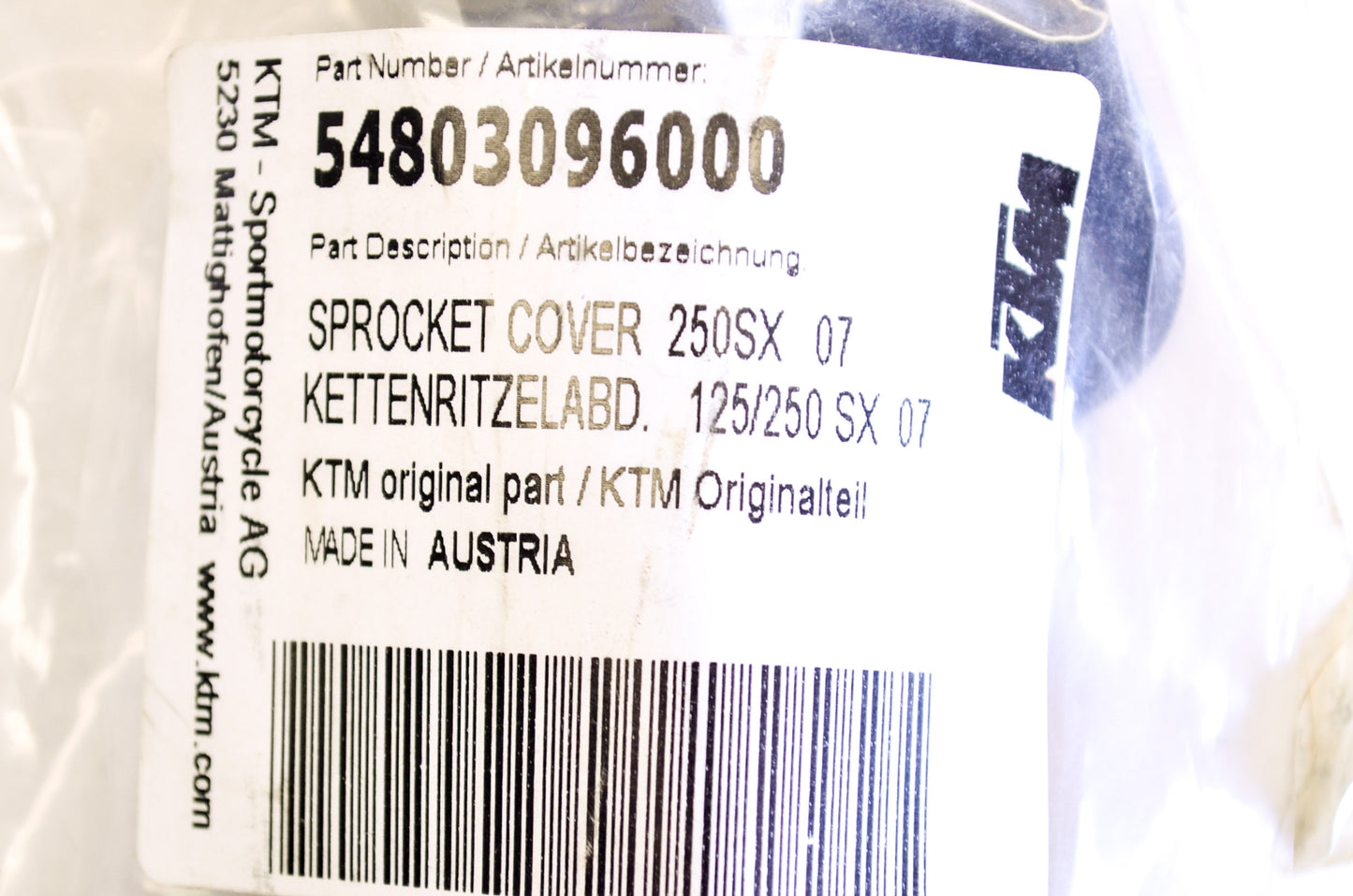 New OEM KTM Sprocket Cover NOS