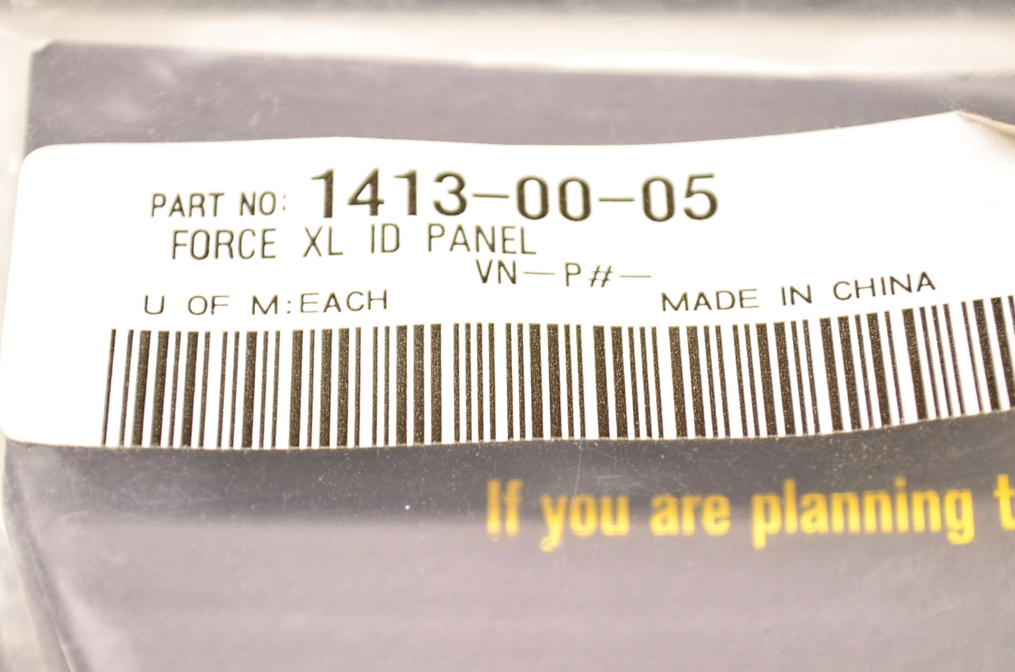 Thor 1413-00-05 XL Force Protector Number plate Kit NOS