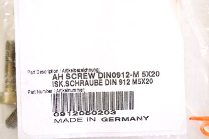 OEM KTM 912050203 Allen Head Screw DIN0912 M5X20 Qty 2 NOS