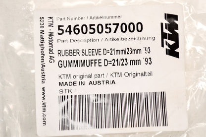 OEM KTM 54605057000 Rubber Sleeve D=21mm/23mm NOS