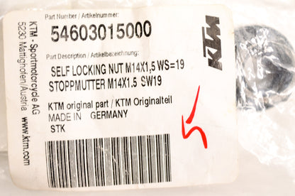 OEM KTM 54603015000 Self Locking Nut 14x1.5 NOS