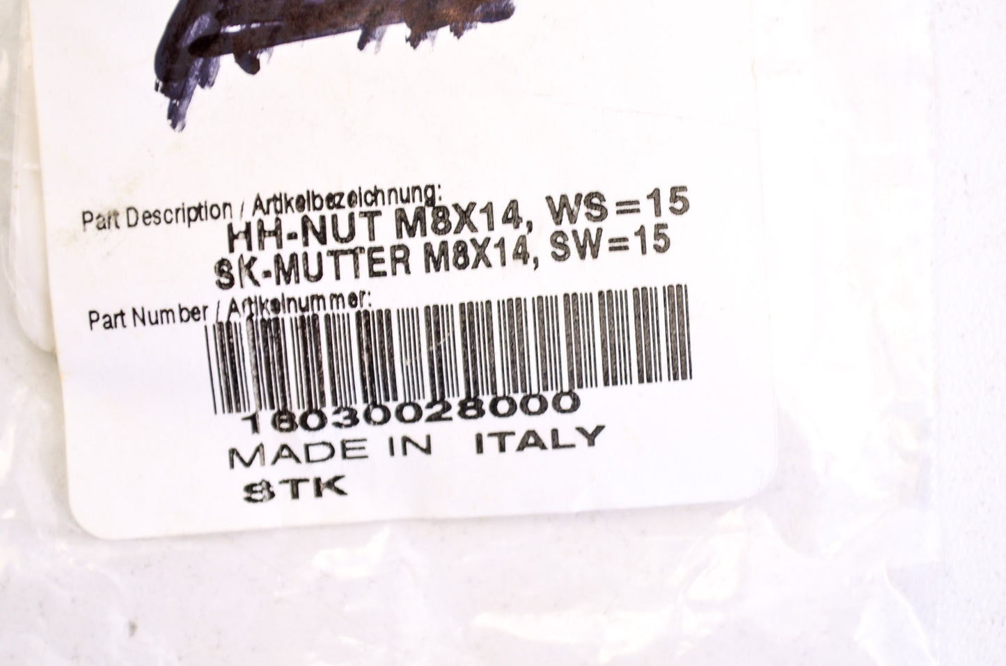 New OEM KTM Hex Head Nut 8x14 NOS