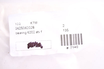 OEM KTM 625062028 Ball Bearing 6202-2RSH/C3 NOS