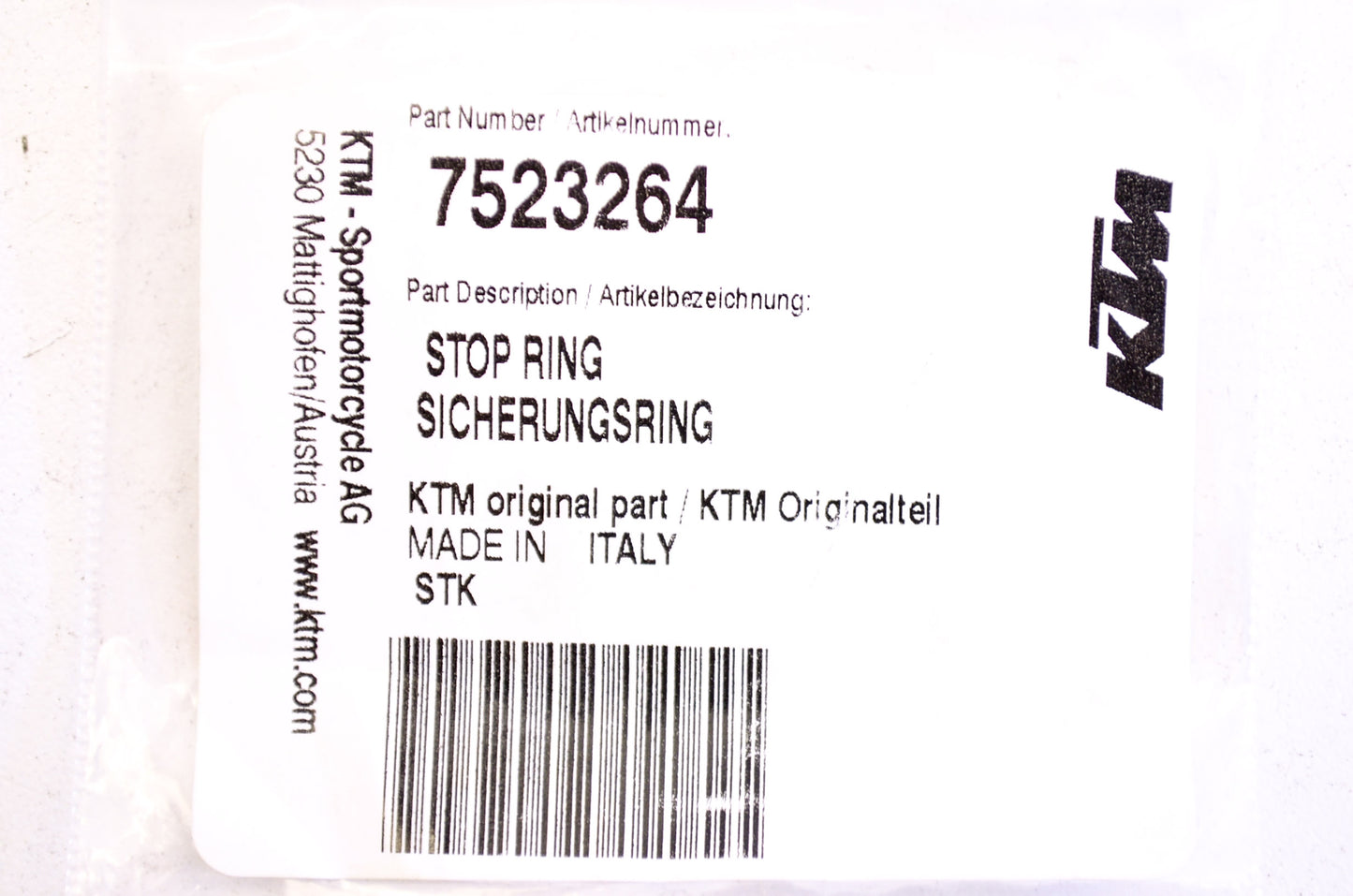 OEM KTM 7523264 Stop Ring