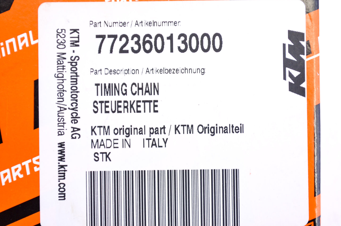 OEM KTM 77236013000 Timing Chain NOS