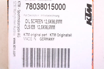 New OEM KTM Oil Screen 12.5x56.5mm NOS