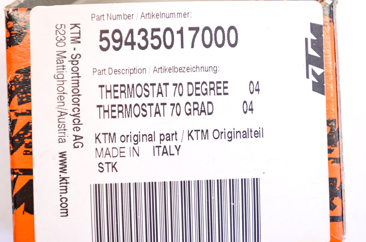 New OEM KTM Thermostat NOS