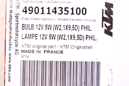 New OEM KTM Bulb 12v 5w NOS