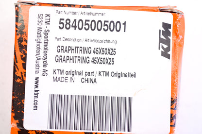 OEM KTM 58405005001 Graphite Ring 45x50x25 NOS