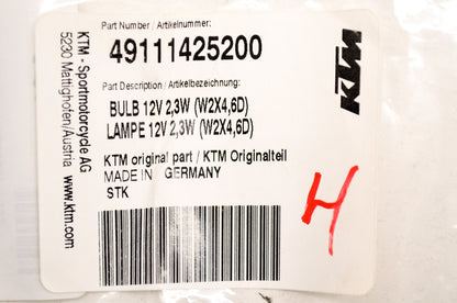 New OEM KTM Bulb 12v 2.3w NOS