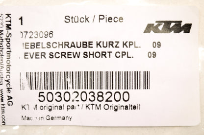 New OEM KTM Clutch Lever Short Screw w/ Nut Black NOS