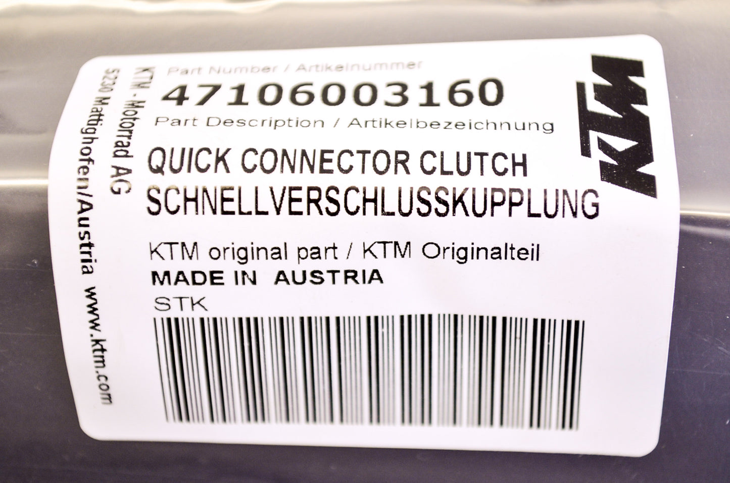New OEM KTM Quick Connector Clutch NOS