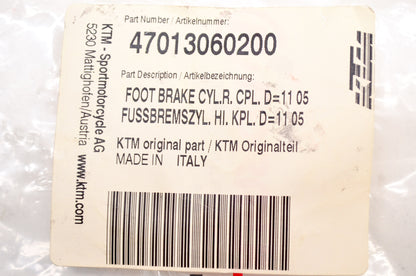 New OEM KTM Rear Foot Brake Cylinder NOS