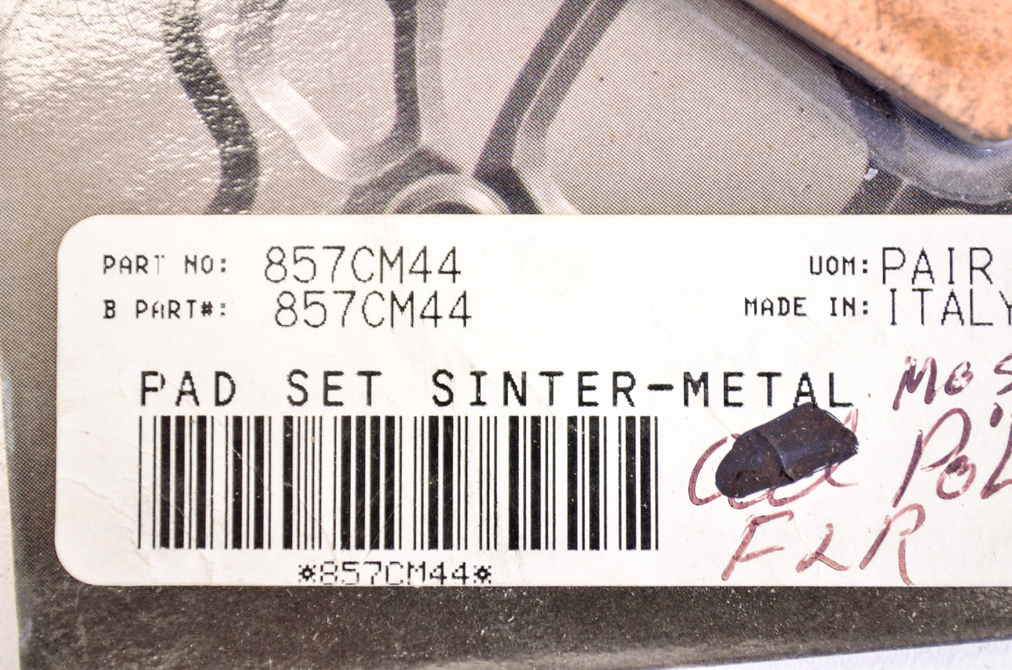 Braking 857CM44 Sintered Metal Brake Pad Pair NOS
