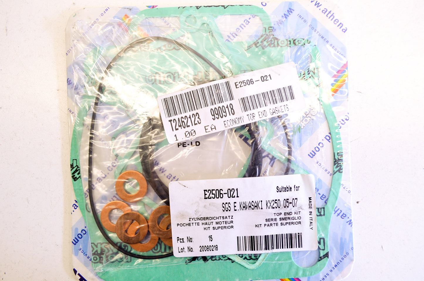 Athena E2506-021 Top End Gasket Kit KX250 2005-2007 NOS