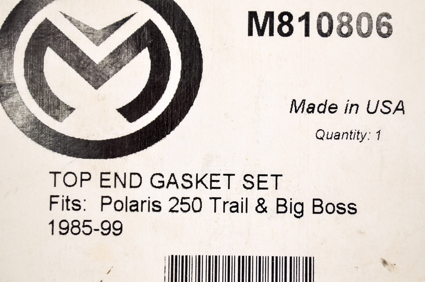 Top End Gasket Kit Polaris 250 Trail Big Boss 1985-1999 NOS