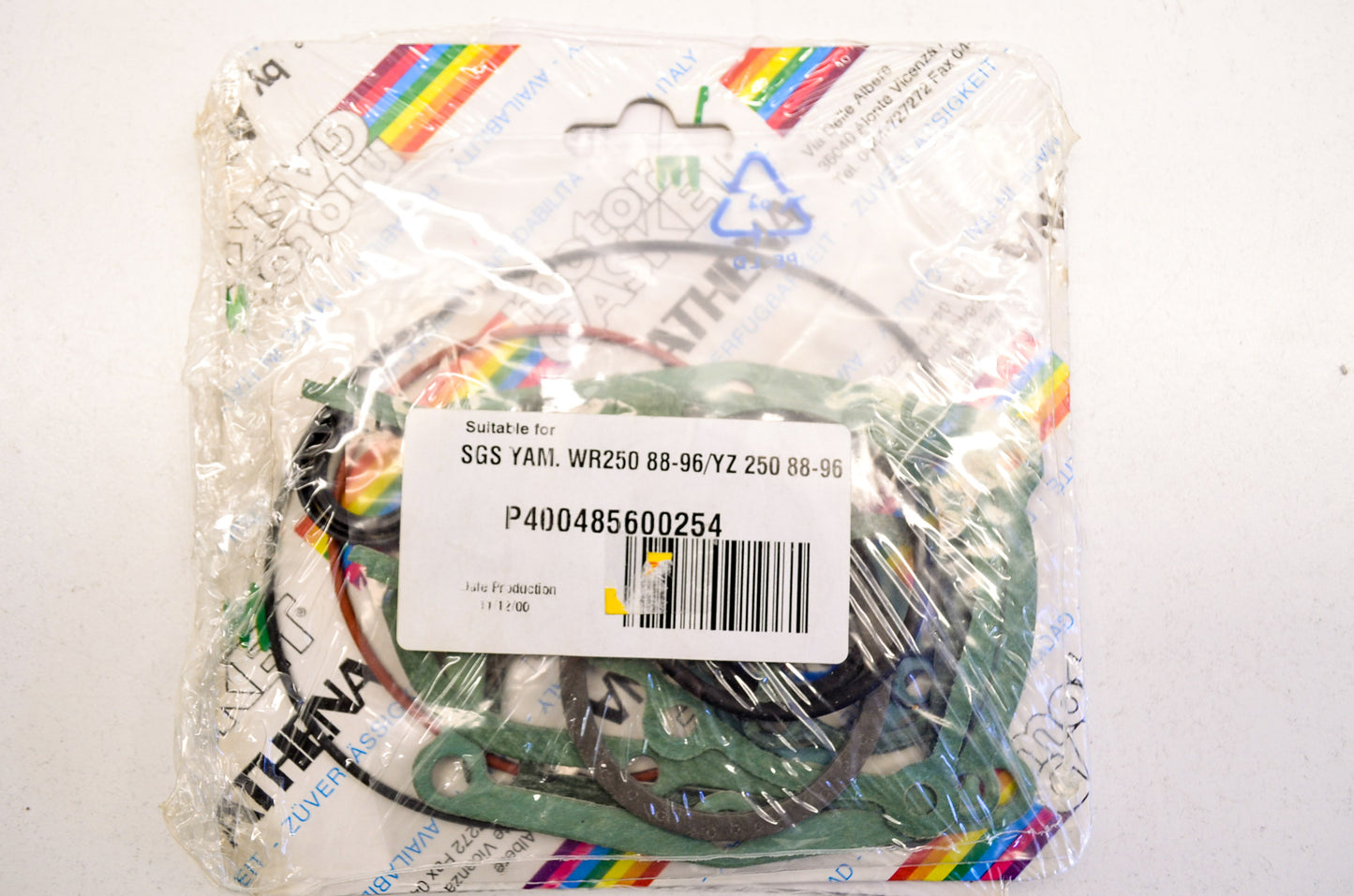 Athena P400485600254 Top End Gasket Kit WR250 YZ250 1988-1997 NOS
