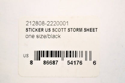 Scott 212808-2220001 Storm Sticker Decal Kit Black/White NOS
