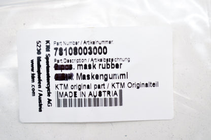 OEM KTM 78108003000 Mask Rubber Qty 4 NOS